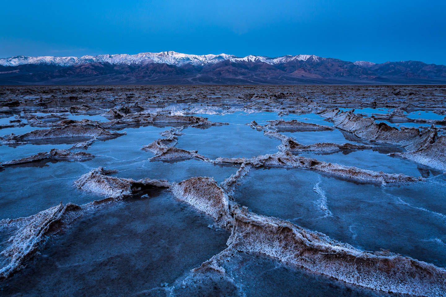 The Badlands salt flats in Death Valley NP.
