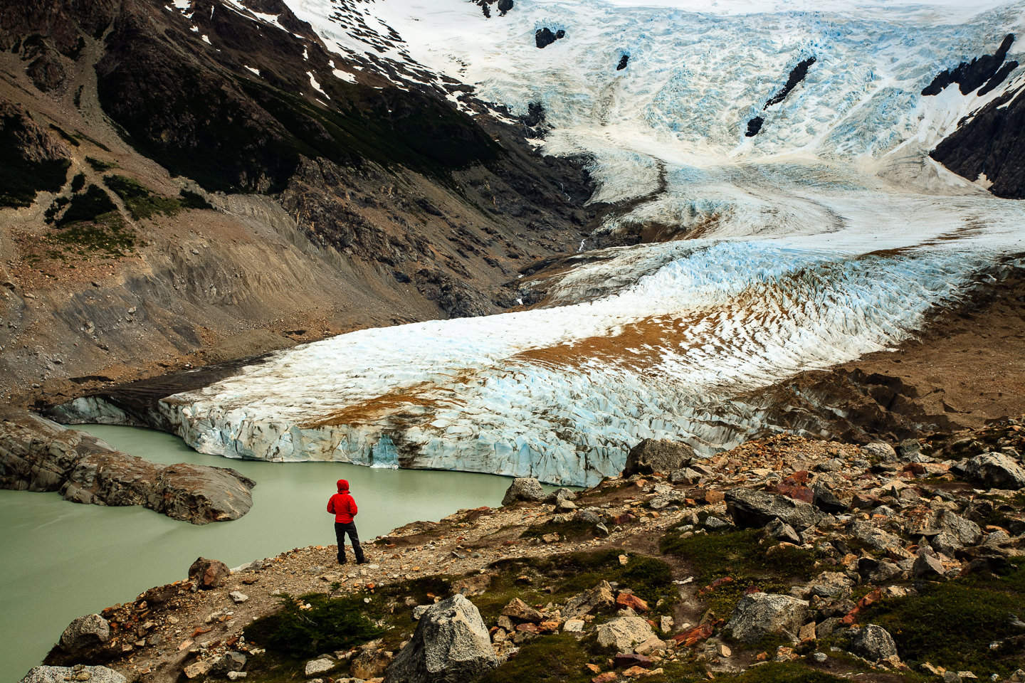 Glacier in Fitz Roy National Park, Patagonia.