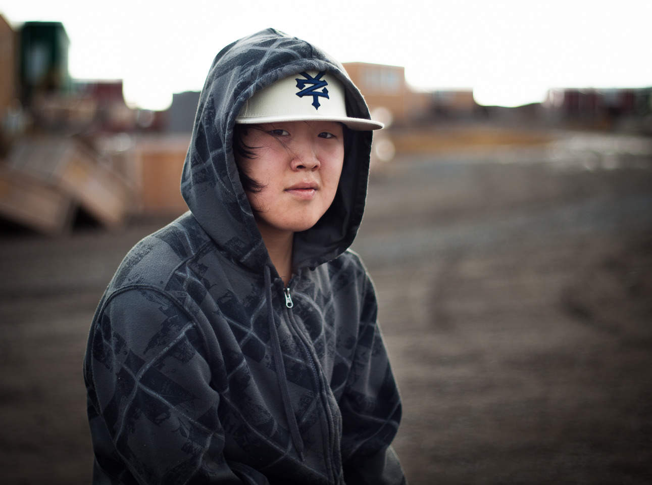 A youth in the village of Kugluktuk, Canada.